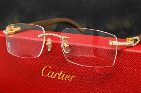 cartier glasses with diamonds replica|real authentic cartier glasses.